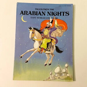 Vintage  1988 Tales From the Arabian Nights Easy to Read and Color Book PSI